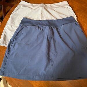 Orvis Blue and Stone color skort.